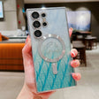 For Samsung Galaxy S25 Ultra 5G Dual-Love Leaves Gradient Glitter MagSafe TPU Phone Case(Green) - free shipping - PMC TechLife - Order now!