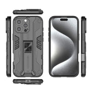 For iPhone 16 Pro Max Supersonic PC + TPU Holder Phone Case(Black)