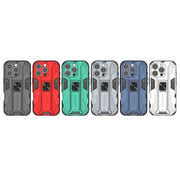 For iPhone 16 Pro Supersonic PC + TPU Holder Phone Case(White)