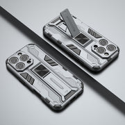 For iPhone 16 Pro Supersonic PC + TPU Holder Phone Case(Grey)