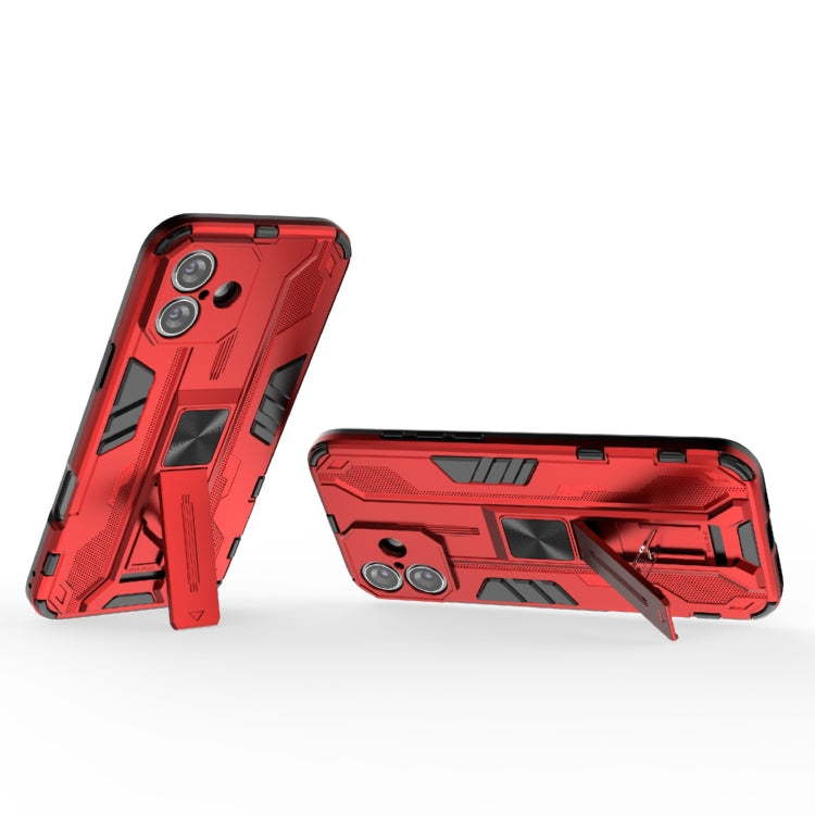 For iPhone 16 Plus Supersonic PC + TPU Holder Phone Case(Red)