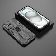 For iPhone 16 Supersonic PC + TPU Holder Phone Case(Black)