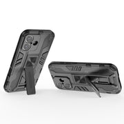 For iPhone 16 Supersonic PC + TPU Holder Phone Case(Black)