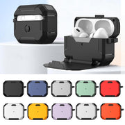 For AirPods 2 / 1 Phone Holder Design Earbuds Box Protective Case(Orange)