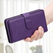 For iPhone 16 Pro Multi-Function Wallet 10 Card Slots Leather Phone Case(Violet)