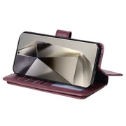 For Samsung Galaxy S25 Ultra 5G Multi-Function Wallet 10 Card Slots Leather Phone Case(Claret)