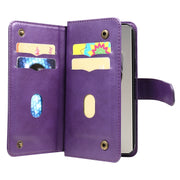 For Samsung Galaxy S25 Ultra 5G Multi-Function Wallet 10 Card Slots Leather Phone Case(Violet)