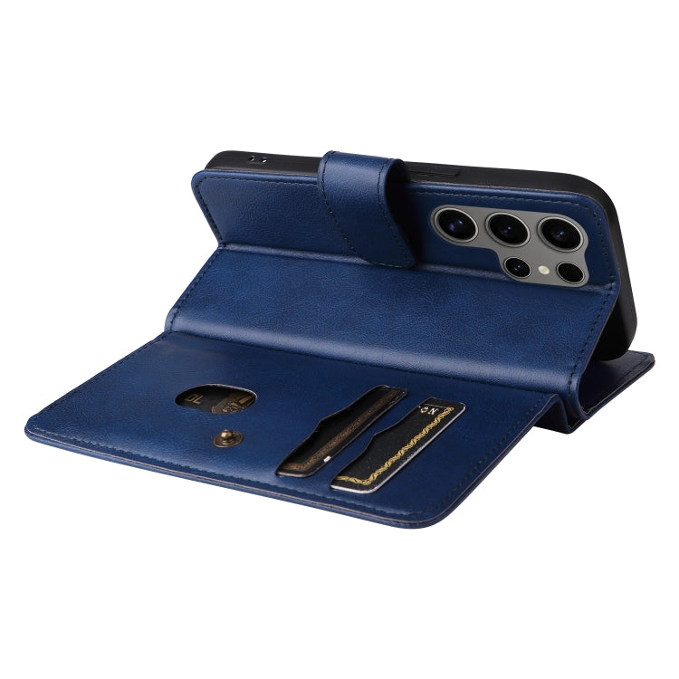 For Samsung Galaxy S25 Ultra 5G Multi-Function Wallet 10 Card Slots Leather Phone Case(Dark Blue)