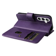For Samsung Galaxy S25 / S24 5G Multi-Function Wallet 10 Card Slots Leather Phone Case(Violet)