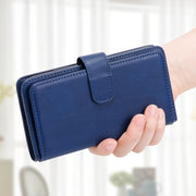 For Samsung Galaxy S25 / S24 5G Multi-Function Wallet 10 Card Slots Leather Phone Case(Dark Blue)