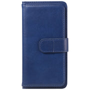 For Samsung Galaxy S25 / S24 5G Multi-Function Wallet 10 Card Slots Leather Phone Case(Dark Blue)
