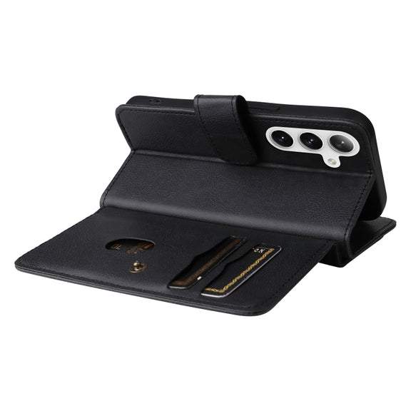 For Samsung Galaxy S25+ / S24+ 5G Multi-Function Wallet 10 Card Slots Leather Phone Case(Black)