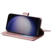 For Samsung Galaxy S25+ / S24+ 5G Multi-Function Wallet 10 Card Slots Leather Phone Case(Rose Gold)