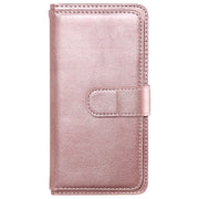For Redmi K70 Multi-Function Wallet 10 Card Slots Leather Phone Case(Rose Gold)