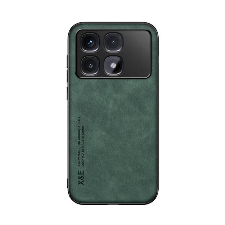 For Redmi K70 Ultra Skin Feel Magnetic Leather Back Phone Case(Green)