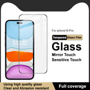 For iPhone 16 Pro imak 9H Surface Hardness Full Screen Tempered Glass Film Pro+ Series