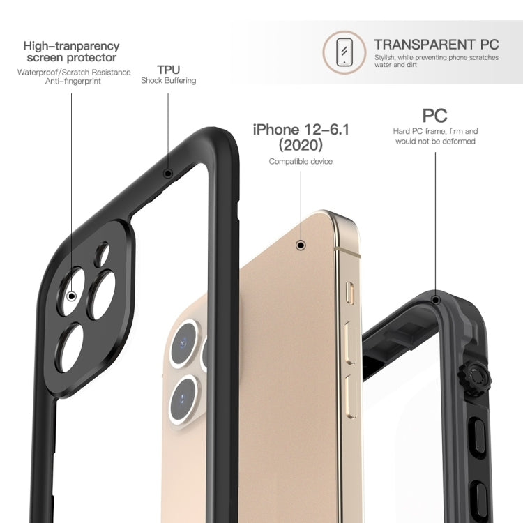 For iPhone 12 mini RedPepper Shockproof Scratchproof Dust-proof PC + TPU Protective Case(Black)