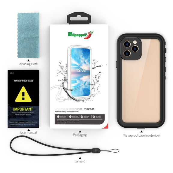 For iPhone 12 mini RedPepper Shockproof Scratchproof Dust-proof PC + TPU Protective Case(Black)