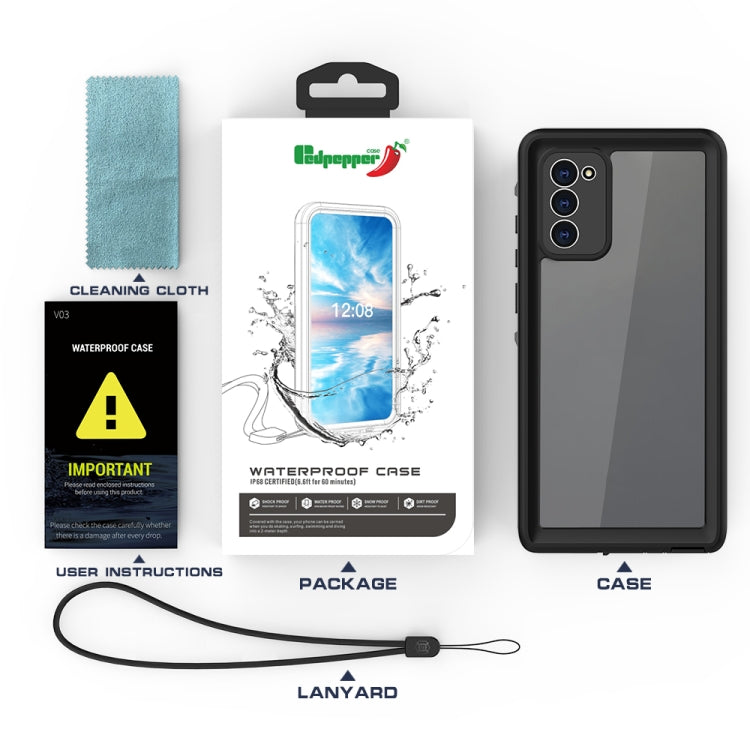 For Samsung Galaxy Note20 5G RedPepper Shockproof Scratchproof Dust-proof PC + TPU Protective Case(Black)