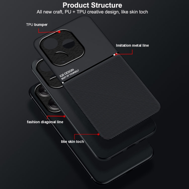 For Redmi K70 Ultra Classic Tilt Strip Grain Magnetic Shockproof PC + TPU Phone Case(Red)