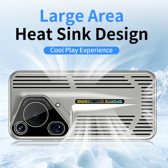 For Huawei Pura 70 Ultra Blade Cooling PC Full Coverage Phone Case(Graphite Black)
