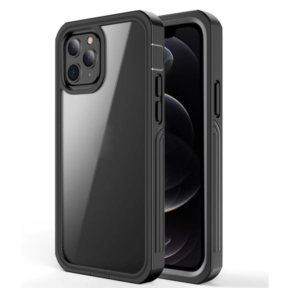 For iPhone 12 / 12 Pro RedPepper Shockproof Dust-proof Life Water-resistant Phone Case(Transparent)