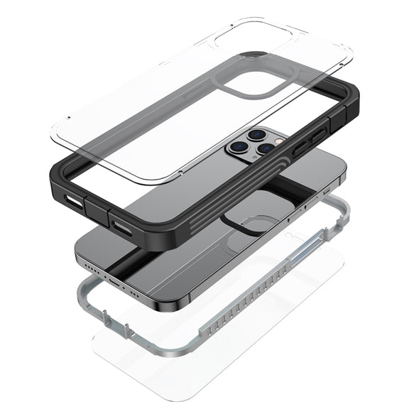 For iPhone 12 Pro Max RedPepper Shockproof Dust-proof Life Water-resistant Phone Case(Transparent)