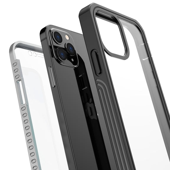 For iPhone 12 Pro Max RedPepper Shockproof Dust-proof Life Water-resistant Phone Case(Transparent)