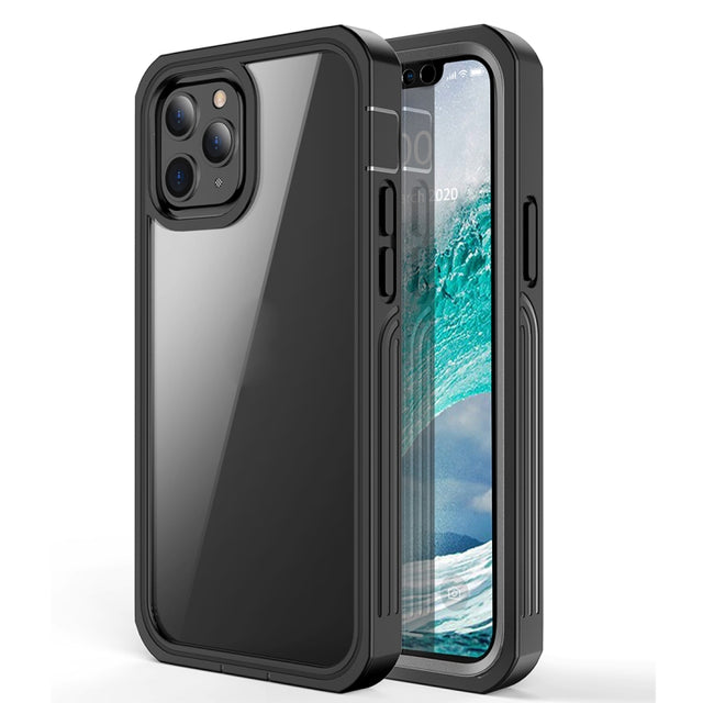For iPhone 12 Pro Max RedPepper Shockproof Dust-proof Life Water-resistant Phone Case(Transparent)