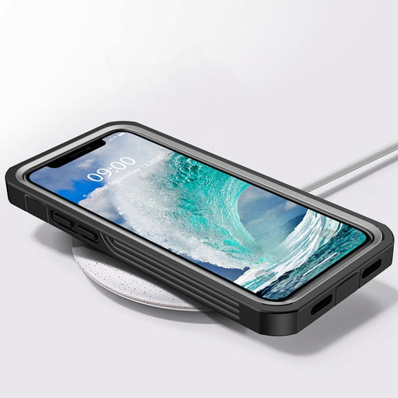 For iPhone 12 Pro Max RedPepper Shockproof Dust-proof Life Water-resistant Phone Case(Transparent)