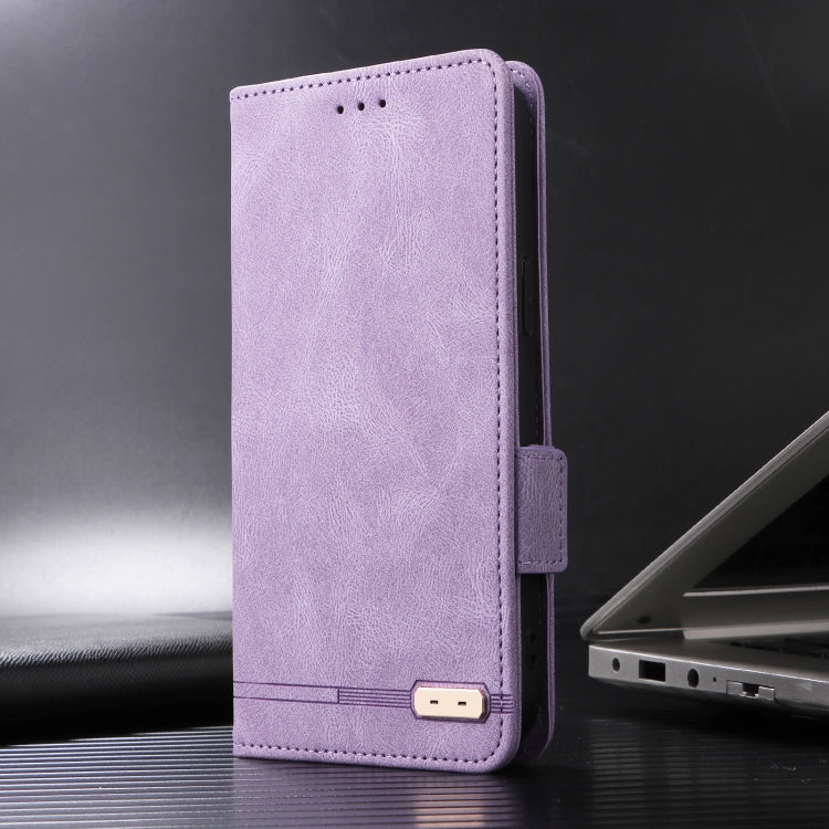 For iPhone 16 Magnetic Clasp Leather Phone Case(Purple)