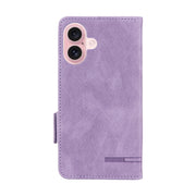 For iPhone 16 Magnetic Clasp Leather Phone Case(Purple)