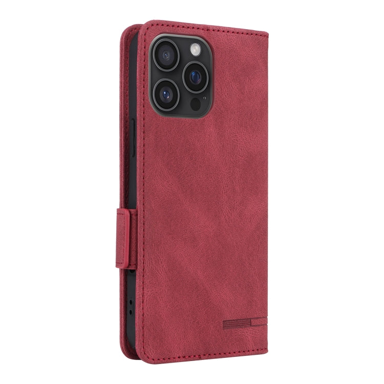 For iPhone 16 Pro Magnetic Clasp Leather Phone Case(Red)