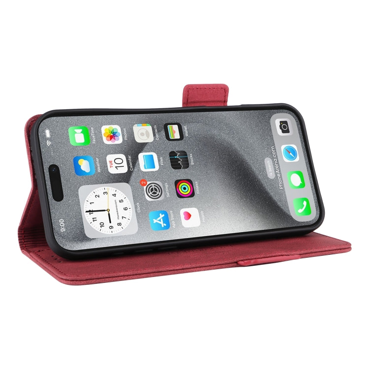 For iPhone 16 Pro Magnetic Clasp Leather Phone Case(Red)