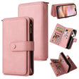 For iPhone 16 Plus Skin Feel Multi Card Slots Zipper Wallet Leather Phone Case(Pink) - free shipping - PMC TechLife - Order now!