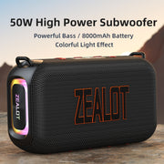 Zealot S85 50W Outdoor Water-resistant Portable Bluetooth Speaker(Camouflage)