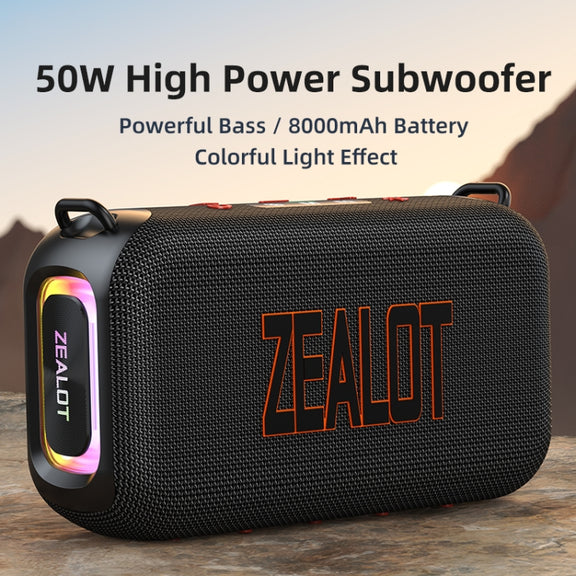 Zealot S85 50W Outdoor Water-resistant Portable Bluetooth Speaker(Blue)
