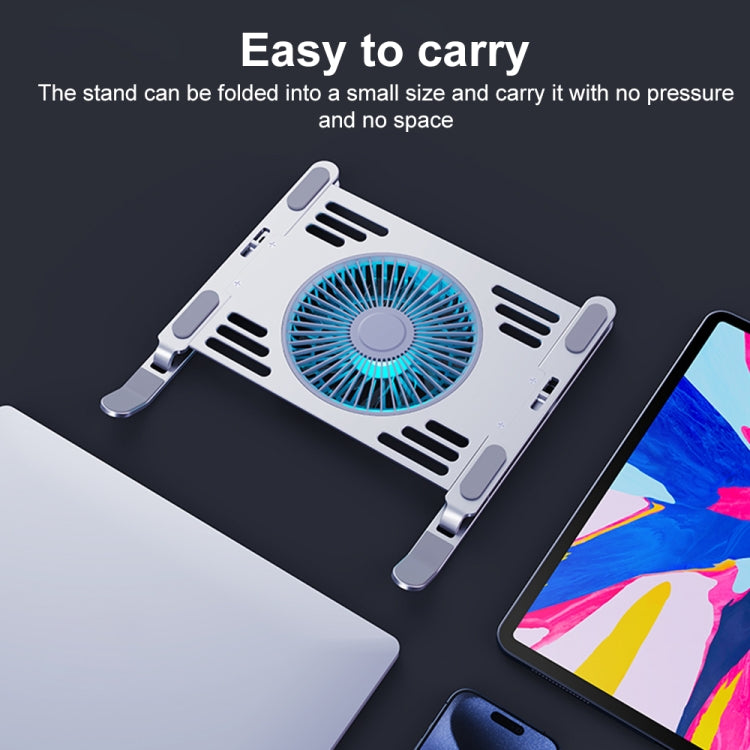 R- JUST HZ44 Aluminum Alloy Laptop Cooling Stand(Black)