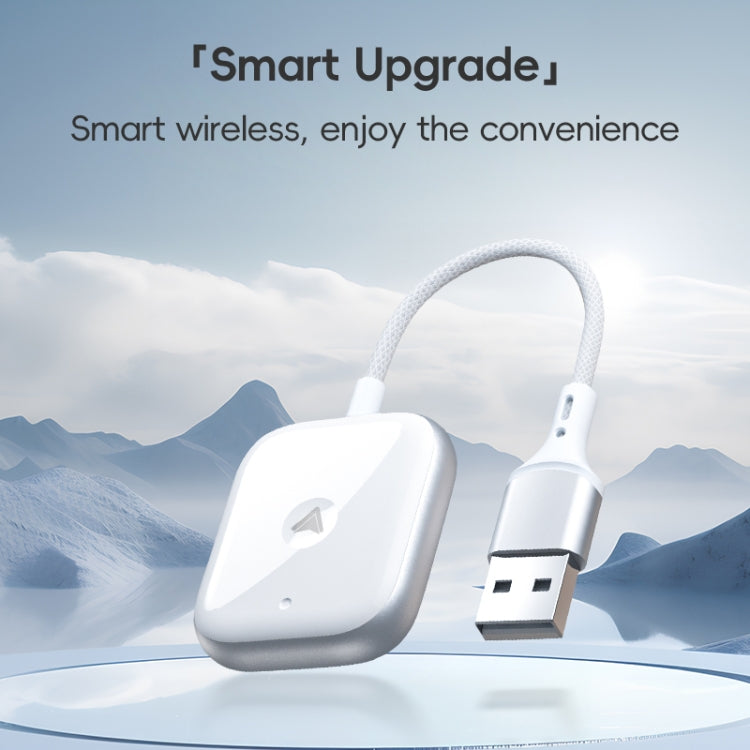 For Android Car Carplay Box Wired to Wireless Auto Conversion Adapter(White)