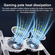 R- JUST HZ45 Aluminum Alloy Laptop Dual-core Cooling Stand(Black)