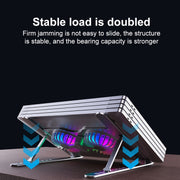 R- JUST HZ45 Aluminum Alloy Laptop Dual-core Cooling Stand(Silver)