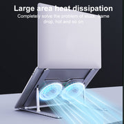 R- JUST HZ45 Aluminum Alloy Laptop Dual-core Cooling Stand(Silver)