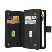 For Honor 200 Skin Feel Multi Card Slots Zipper Wallet Leather Phone Case(Black)