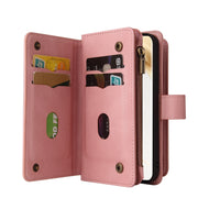For Honor 200 Pro Skin Feel Multi Card Slots Zipper Wallet Leather Phone Case(Pink)