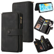 For Honor 200 Lite Global Skin Feel Multi Card Slots Zipper Wallet Leather Phone Case(Black) - Honor Cases by PMC TechLife | Online Shopping South Africa | PMC TechLife | Buy Now Pay Later Mobicred