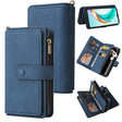 For Honor X6b Skin Feel Multi Card Slots Zipper Wallet Leather Phone Case(Blue) - Honor Cases by PMC TechLife | Online Shopping South Africa | PMC TechLife | Buy Now Pay Later Mobicred