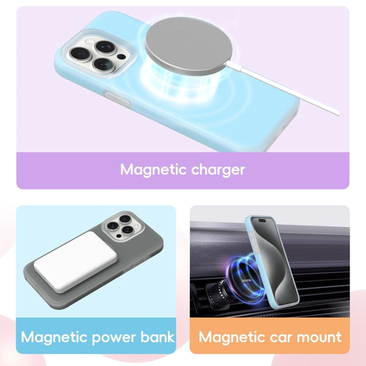 For iPhone 16 Pro Jelly Liquid Silicone MagSafe Magnetic Phone Case(Yellow)