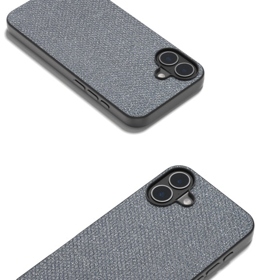 For iPhone 16 Plus Diamond Black Frame Phone Case(Jewel Black)