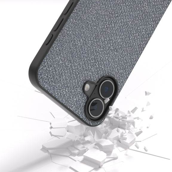 For iPhone 16 Plus Diamond Black Frame Phone Case(Jewel Black)