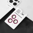 For iPhone 16 Pro / 16 Pro Max HD Lens Protective Film without Diamond(Rose Red) - iPhone 16 Pro Max Tempered Glass by PMC TechLife | Online Shopping South Africa | PMC TechLife | Buy Now Pay Later Mobicred